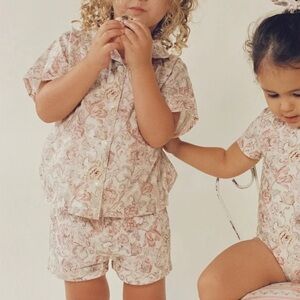 Montce Floral Kids Shirt - Beige and Pink